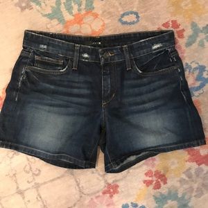Joes dark wash jean shorts